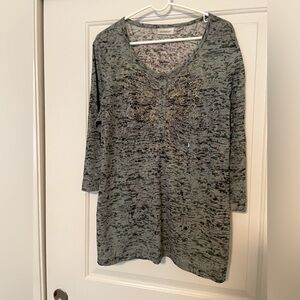 Avenue Textured Green/Grey Tunic